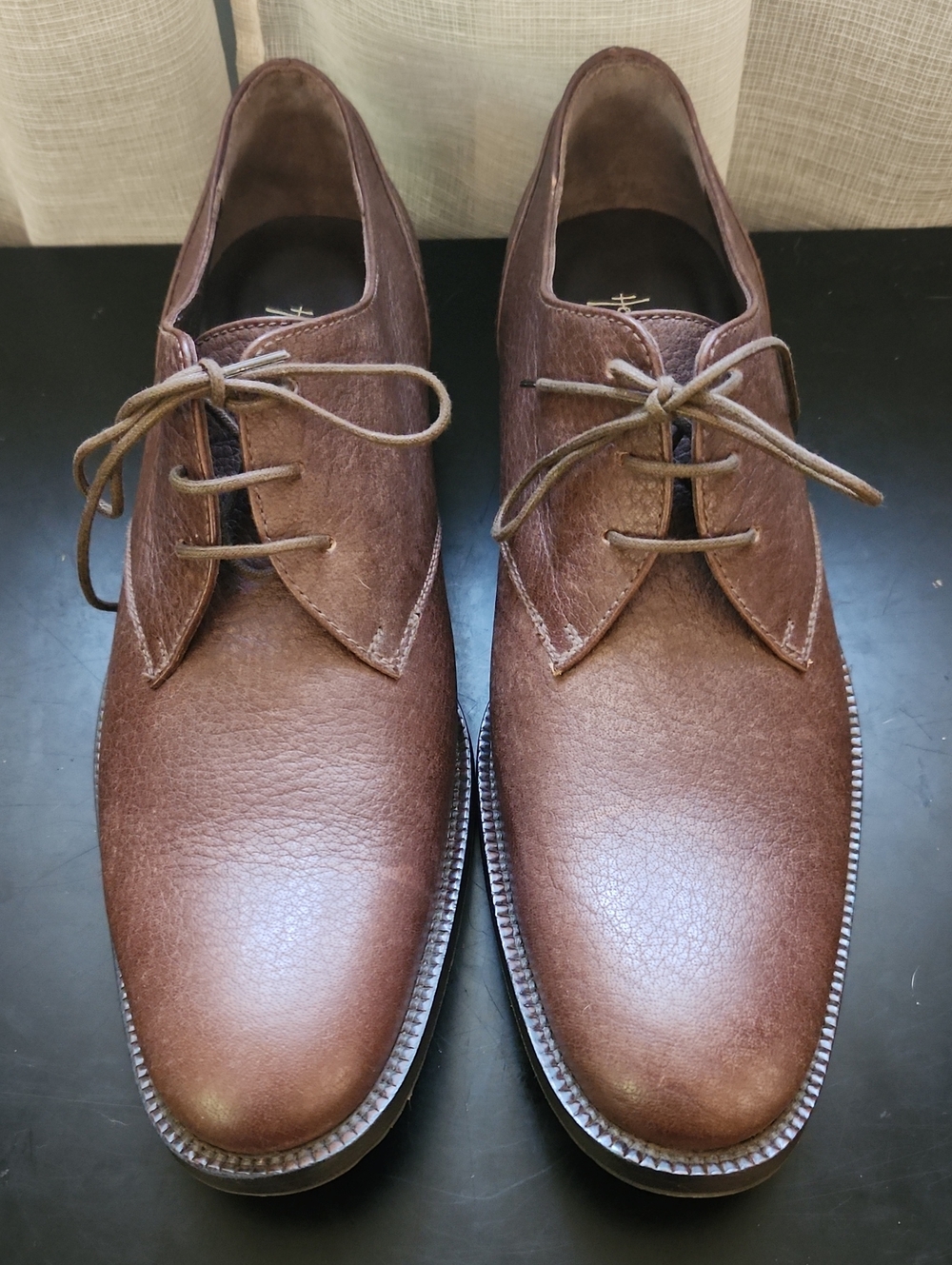 Henry Beguelin Men's Brown Leather Derby Shoes - Classic Lace-Up Oxford Style